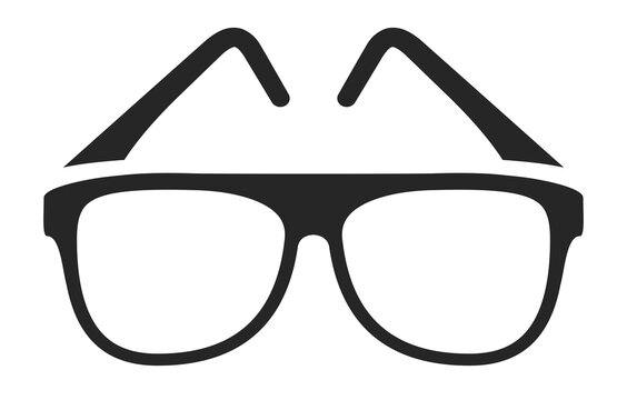 Specs icon, eye glasses vector cartoon