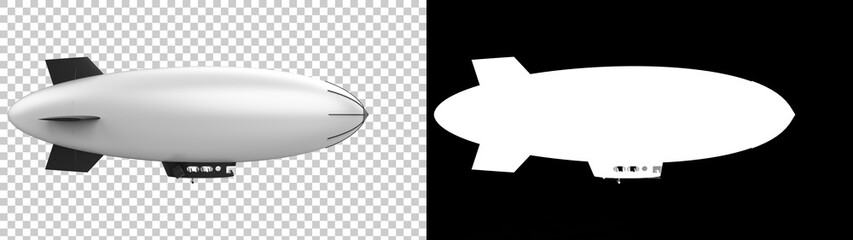 Airship isolated on background with mask. 3d rendering - illustration © Elena
