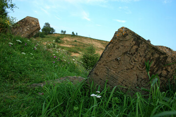 Old jewish cemetery in Lutowiska village, Bieszczady Mountains, Poland © bayazed