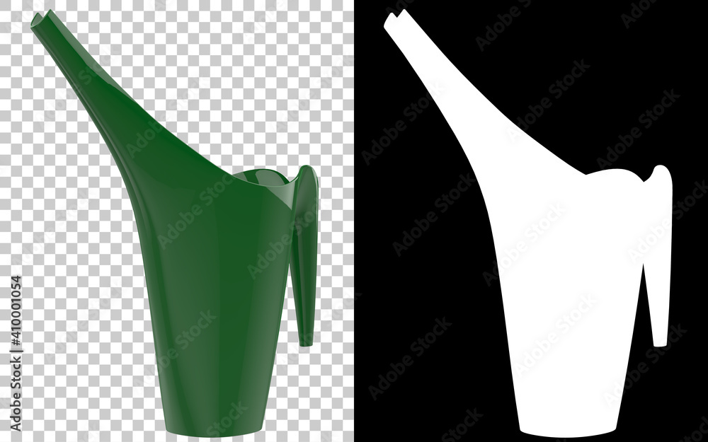 Poster watering can isolated on background with mask. 3d rendering - illustration