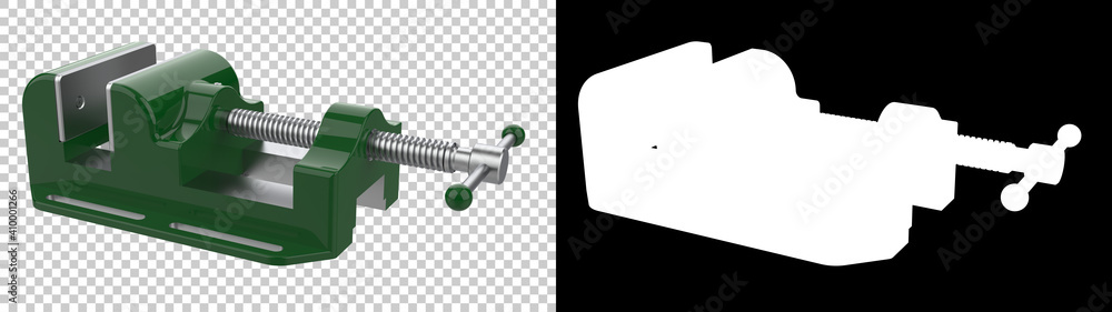 Poster vise isolated on background with mask. 3d rendering - illustration