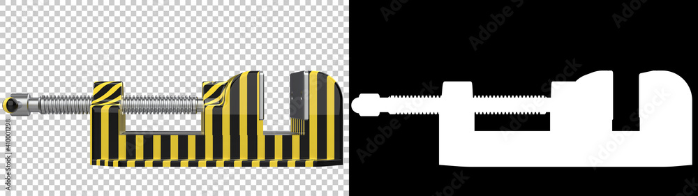 Poster vise isolated on background with mask. 3d rendering - illustration