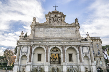 Fototapeta na wymiar Monumental Fontana dell’Acqua Paola, or Il Fontanone (