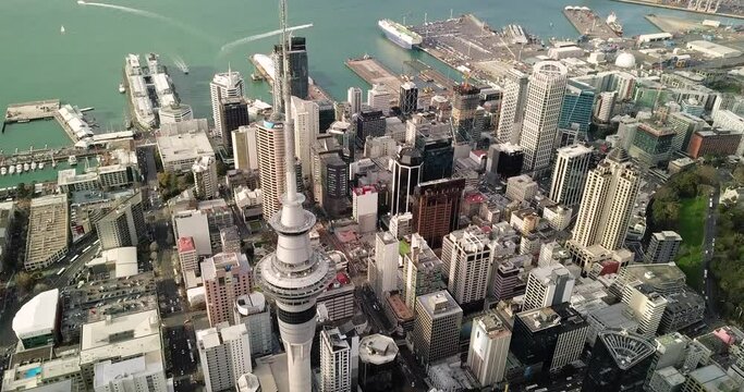 Auckland New Zealand Aerial Footage Drone 4K