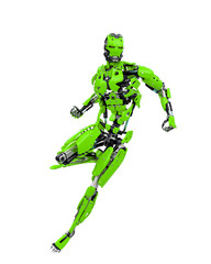 master cyber robot is ready to punch