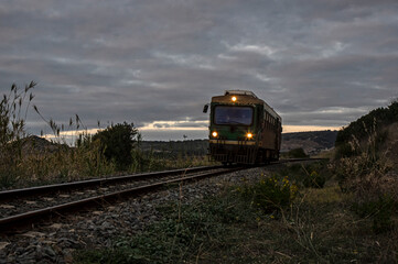 Photograph of the railway in the countryside of Sardinia