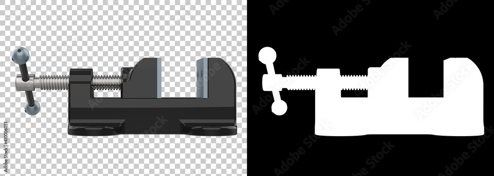 Poster vise isolated on background with mask. 3d rendering - illustration