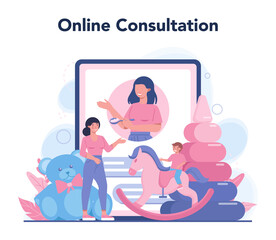 Babysitter service or nanny agency online service or platform