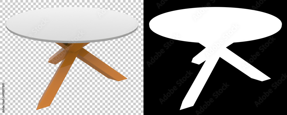 Poster coffee table isolated on background with mask. 3d rendering - illustration