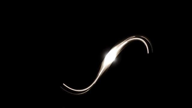 Свет в движении на тёмном фоне образует Infinity symbol.  Light painting. Stop motion. 