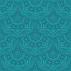 Abstract geometric floral colorful seamless pattern ornamental.