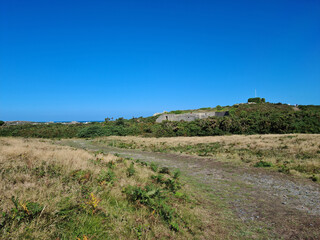 Fototapeta na wymiar Guernsey Channel Islands, L'Ancresse Common Bunker