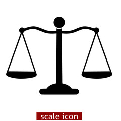 Simple logo black and white scales icon