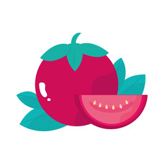 whole and slice tomato fresh vegetable healthy meal