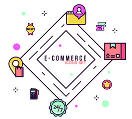 Online Shopping, Ecommerce, banner illustration