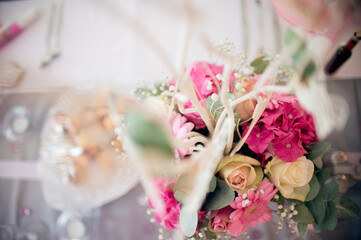 bouquet at the table
