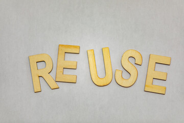 Recycle and reuse words from wooden letters