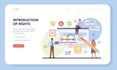 Project management web banner or landing page. Introduction