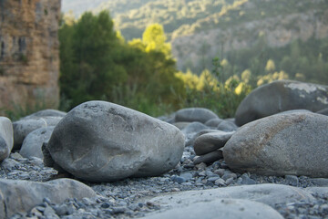 on the banks of the river Ara, located in Huesca, Spain.