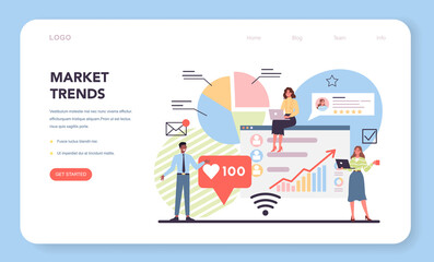 Market trends research and analysis. Marketing strategy and communucation