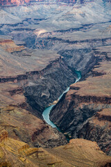 Grand canyon landscape and Colorado river, USA