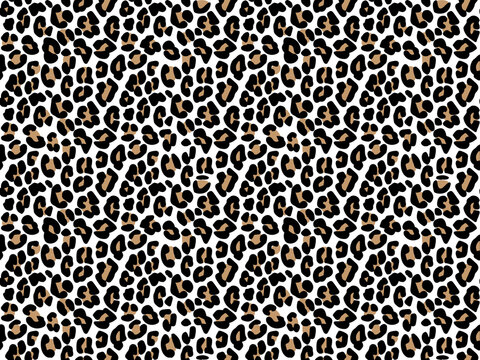 White leopard skin seamless pattern. Animal decorative print design for textile, paper and clothes.
