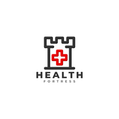 Obraz premium Health Fortress Logo Template