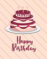 birthday cake greeting card celebration party