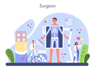 Surgeon concept. Doctor performing medical operations. Professional