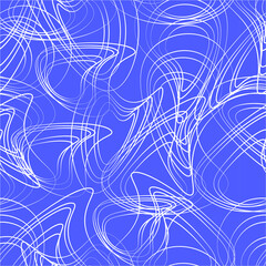 Seamless spiral pattern, geometrical, blue, white