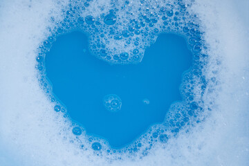 Frame made of detergent foam bubble.