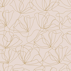 Seamless floral abstract delicate pattern. Vector texture in pastel colors - 410020603