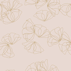 Seamless floral abstract delicate pattern. Vector texture in pastel colors