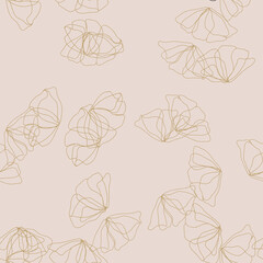 Seamless floral abstract delicate pattern. Vector texture in pastel colors