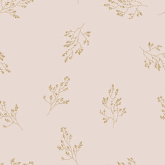 Seamless floral abstract delicate pattern. Vector texture in pastel colors