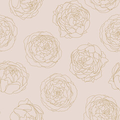 Seamless floral abstract delicate pattern. Vector texture in pastel colors