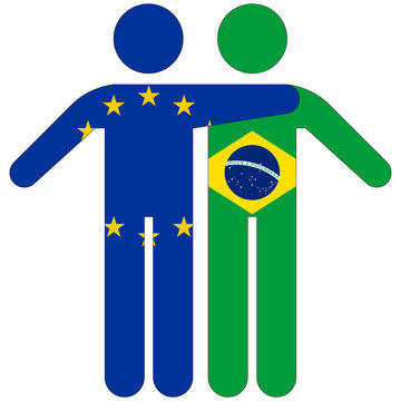 EU - Brazil / friendship concept