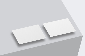 Realistic blank business card illustration for mockup