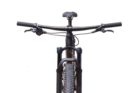 The front side of mountain bike isolated