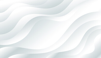 White abstract paper carve template background. Modern origami design template. 3d paper layers. Modern paper art abstract gray and white water waves.Realistic trendy craft style.Vector EPS10
