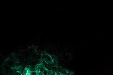 random shapes of colored smoke fired with colored flash