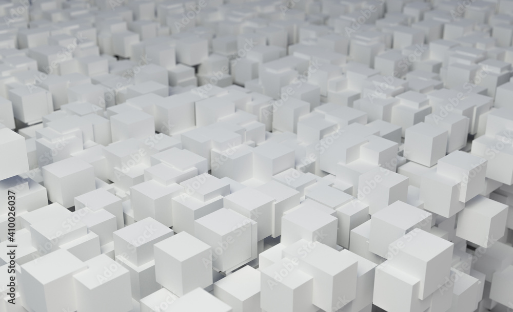 Aufkleber White cube structure abstract background
