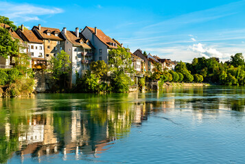 Fototapeta na wymiar Laufenburg at the Rhine River in Switzerland