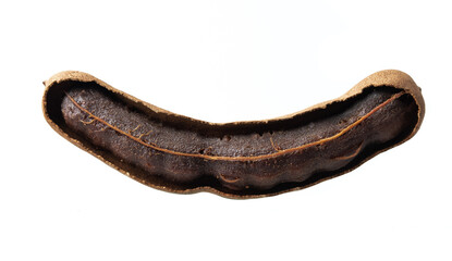 Tamarind fruits isolated on white background.