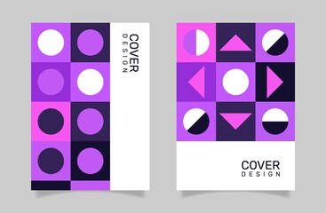 Geometric business cover design. - Vector.