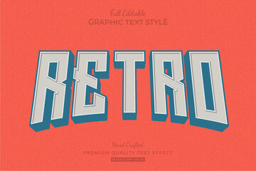 Retro Vintage Editable Text Effect Font Style