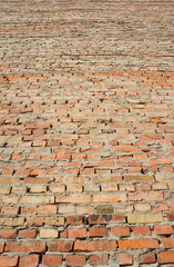 brick wall in the form of a vertical perspective. brick wall texture. brick wall pattern 