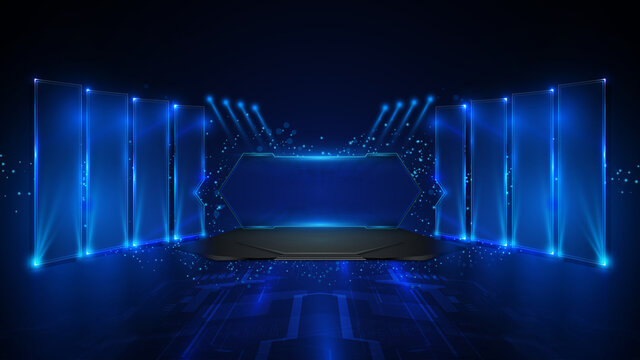 abstract blue futuristic gaming concept design background eps 10 vector