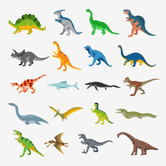 Dinosaurs cartoon prehistoric animals vector illustration