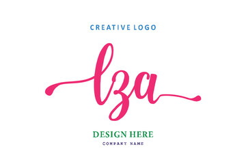 LZA lettering logo is simple, easy to understand and authoritative - obrazy, fototapety, plakaty